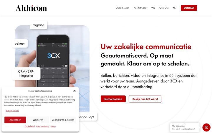Screenshot of althicom.nl