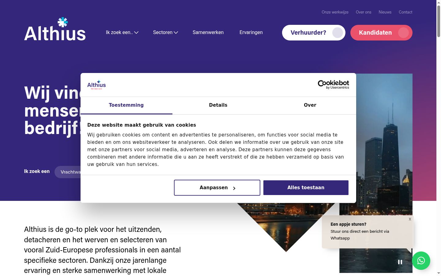 Zrzut ekranu banera zgody wyświetlanego przed jakąkolwiek interakcją