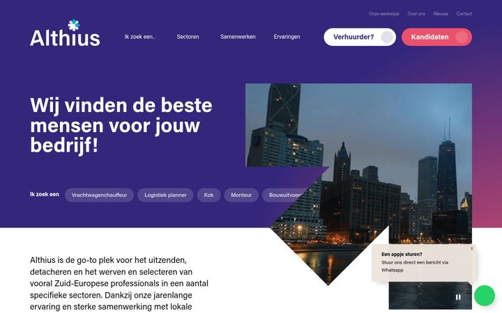 Screenshot of althius.nl