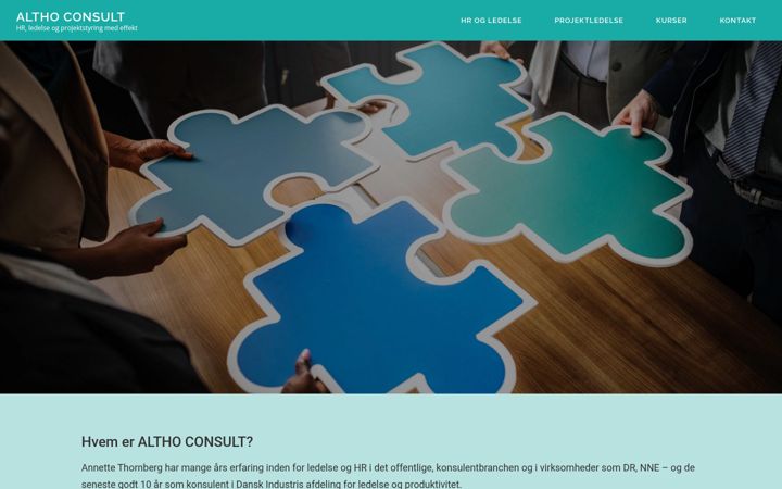 Screenshot of althoconsult.dk