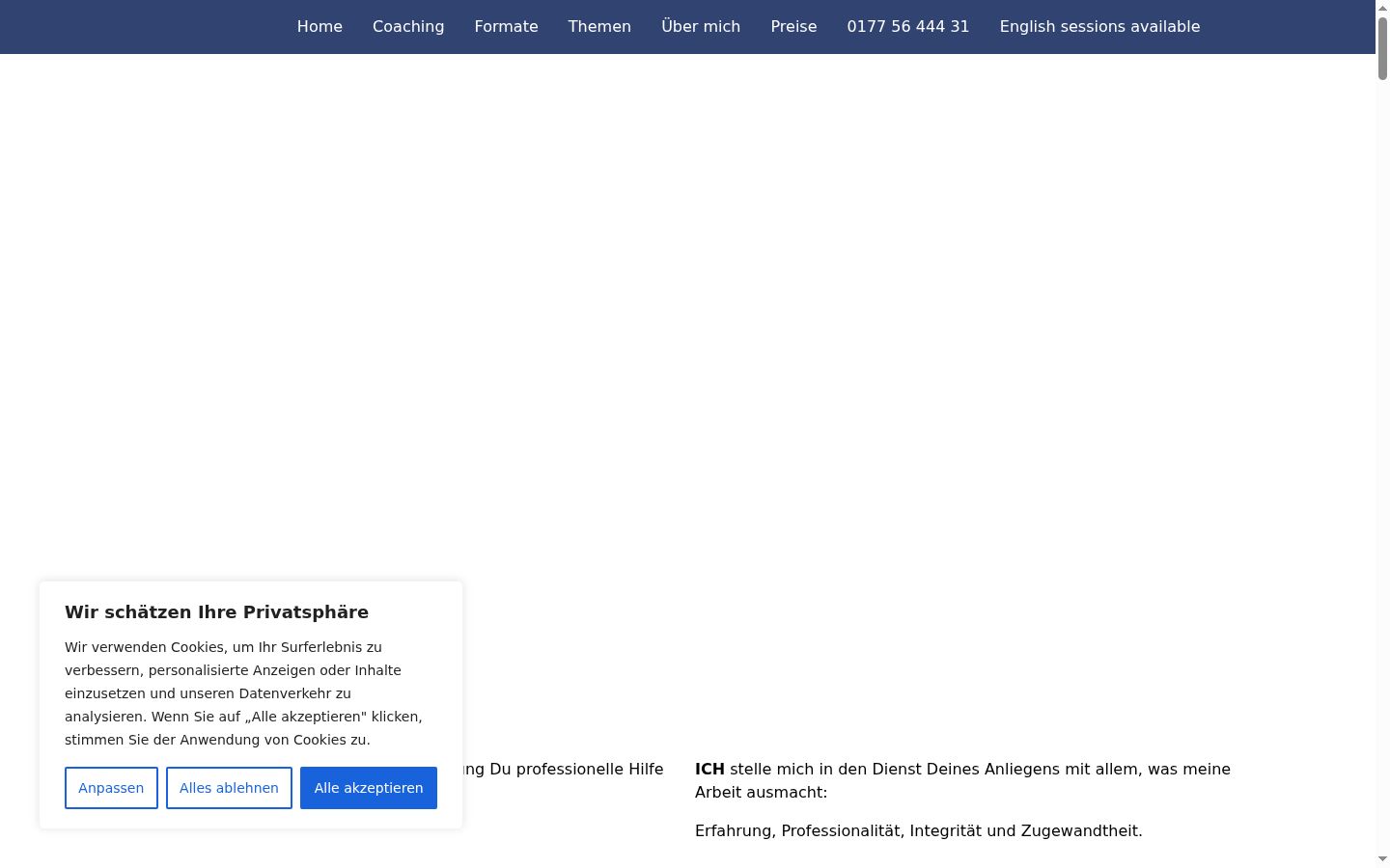 Screenshot tal-banner tal-kunsens muri qabel kwalunkwe interazzjoni
