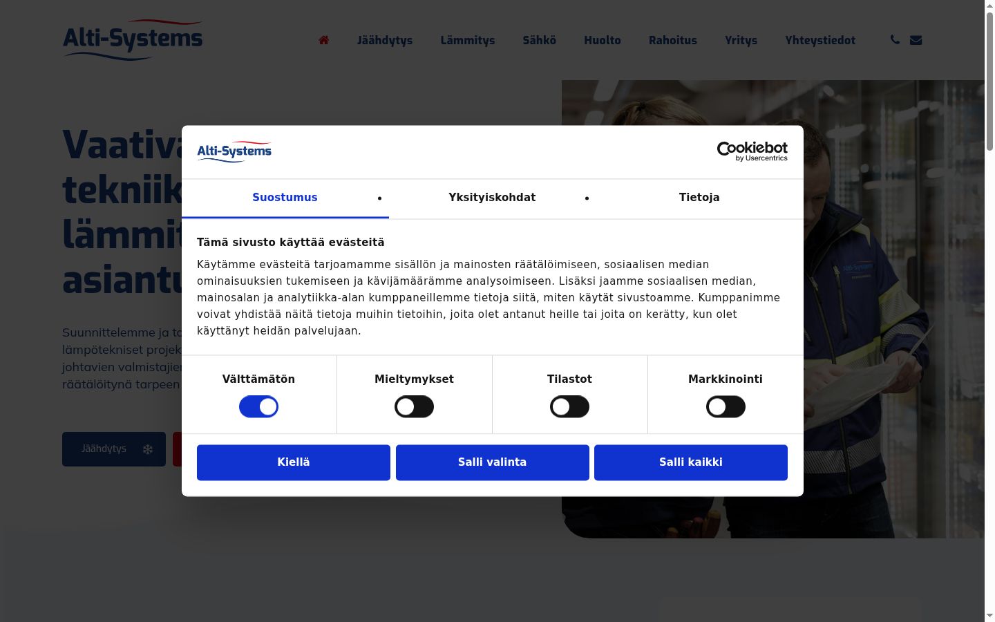 Snímek obrazovky baneru souhlasu zobrazeného před jakoukoli interakcí