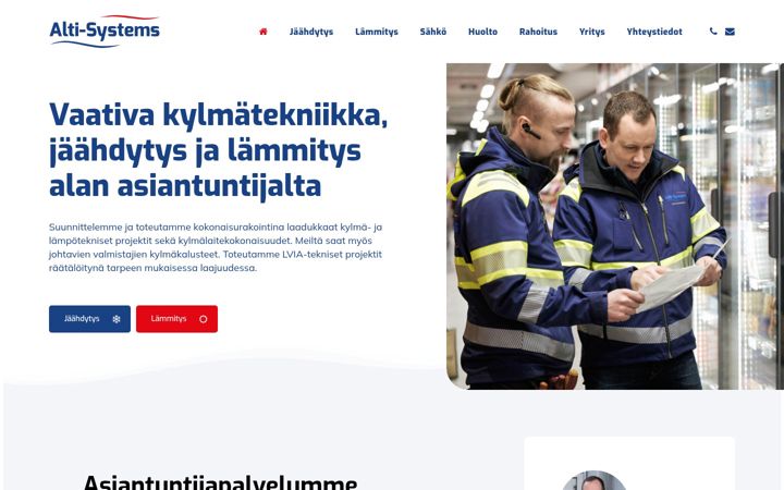 Screenshot ta' alti-systems.fi