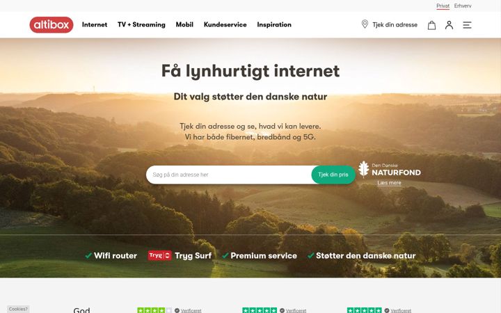 Zrzut ekranu altibox.dk