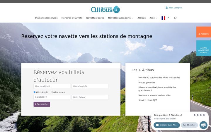 Screenshot of altibus.com