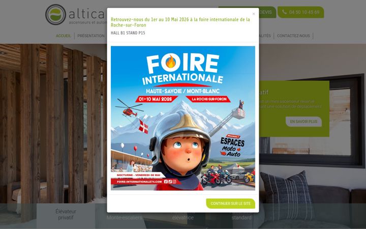 Screenshot of altica-ascenseur.com