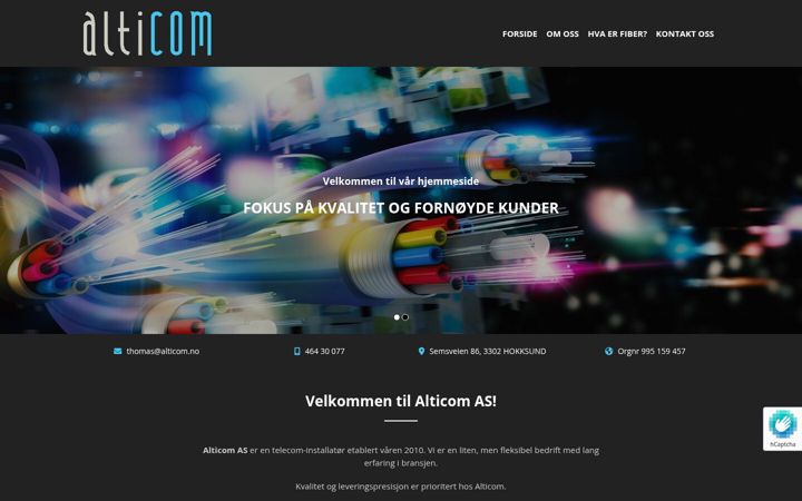 Screenshot of alticom.no