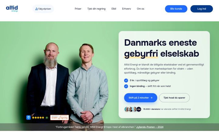 Screenshot of altidenergi.dk
