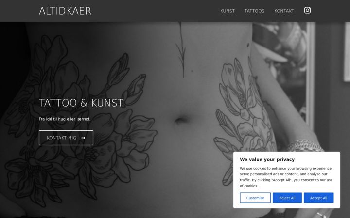 Screenshot of altidkaer.dk