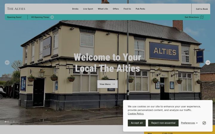 Screenshot of altiesbedworth.co.uk