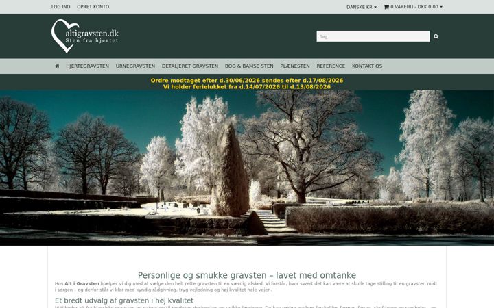 Screenshot of altigravsten.dk