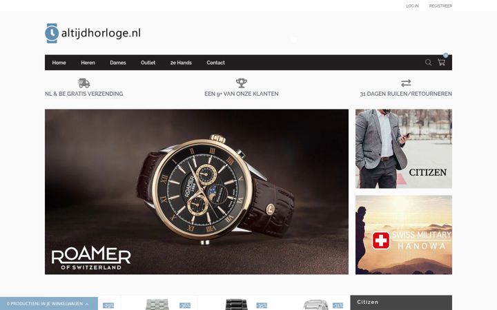 Captura de pantalla de altijdhorloge.nl