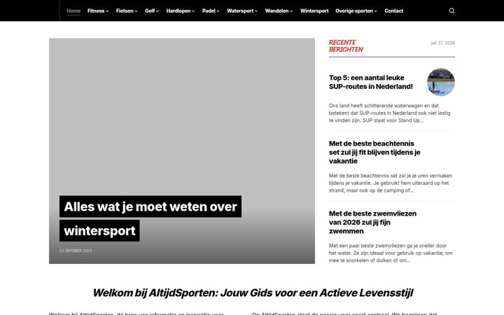 Screenshot of altijdsporten.nl