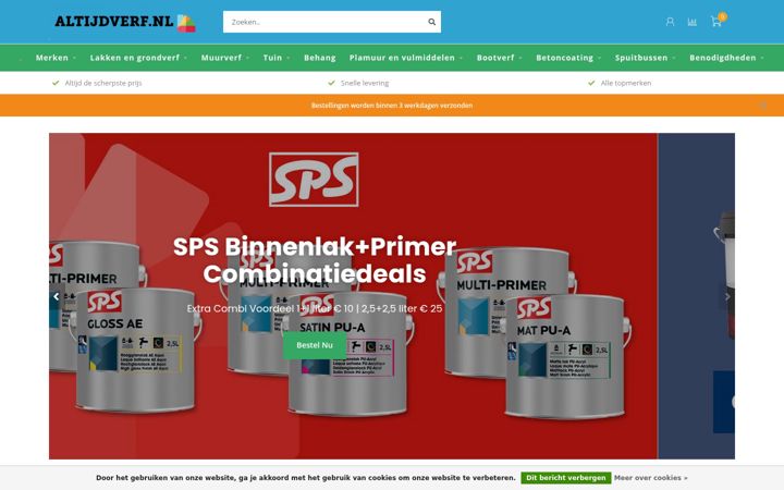 Screenshot of altijdverf.nl