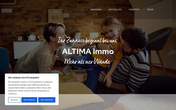 Skærmbillede af altima-immo.at