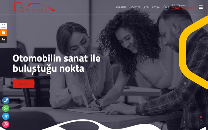 Skærmbillede af altincekic.com.tr