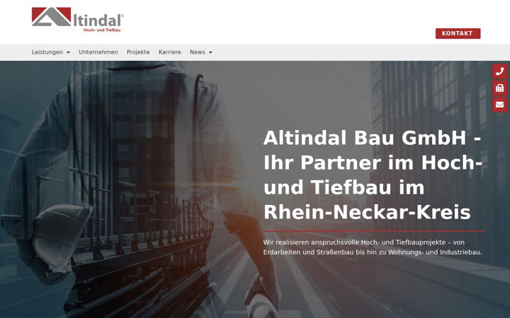 Screenshot of altindal-bau.com