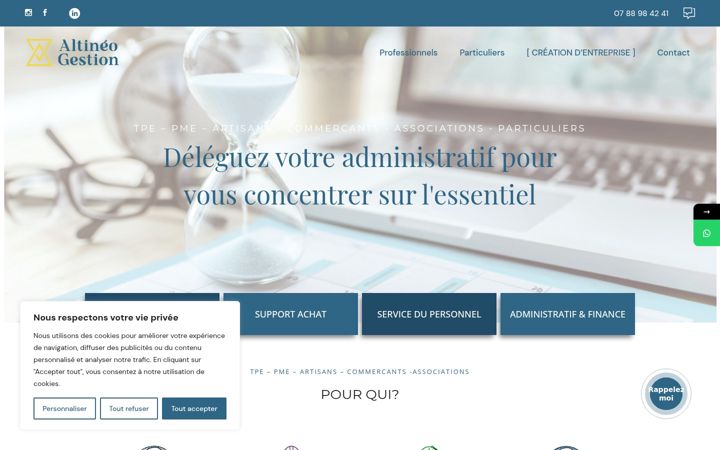 Zrzut ekranu altineogestion.fr