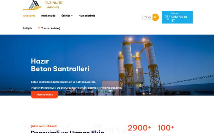 Képernyőkép: altinlarmakina.com