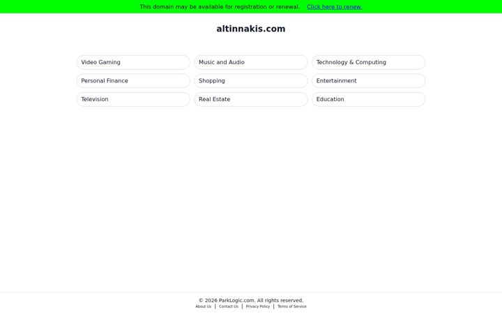 Screenshot of altinnakis.com