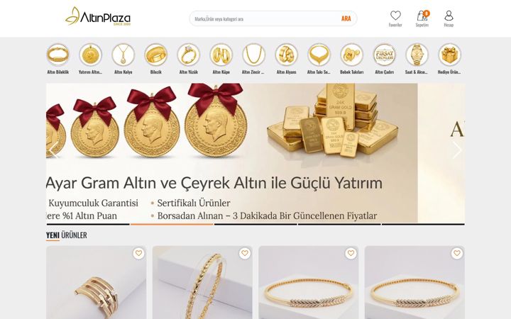 Screenshot of altinplaza.com