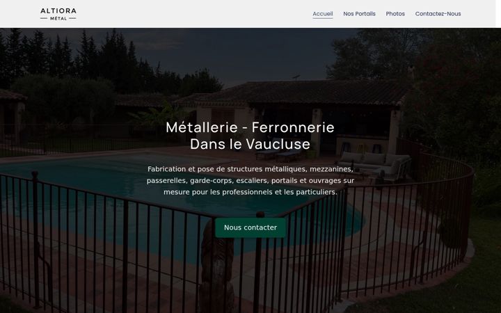 Screenshot of altiora-metal.com