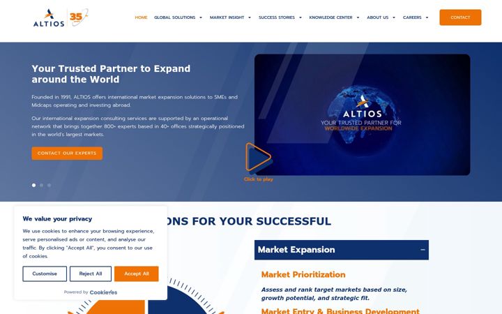 Screenshot of altios.com