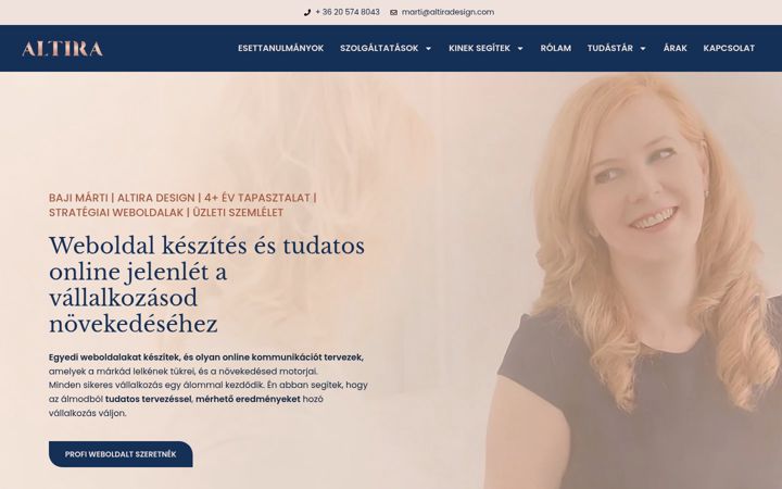 Screenshot of altiradesign.com