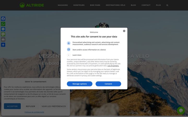 Screenshot van altiride.com