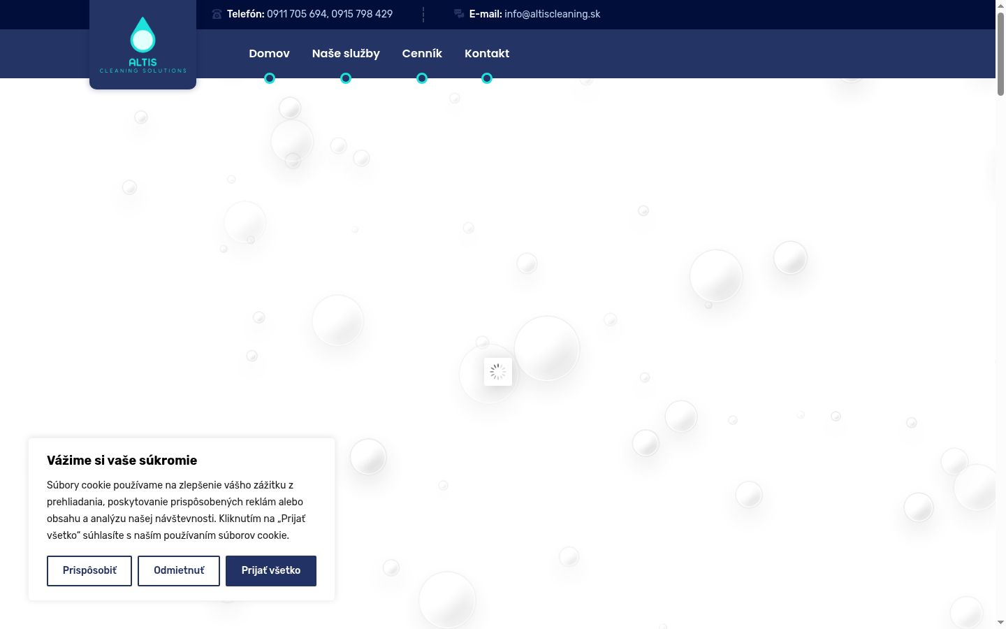 Screenshot tal-banner tal-kunsens muri qabel kwalunkwe interazzjoni