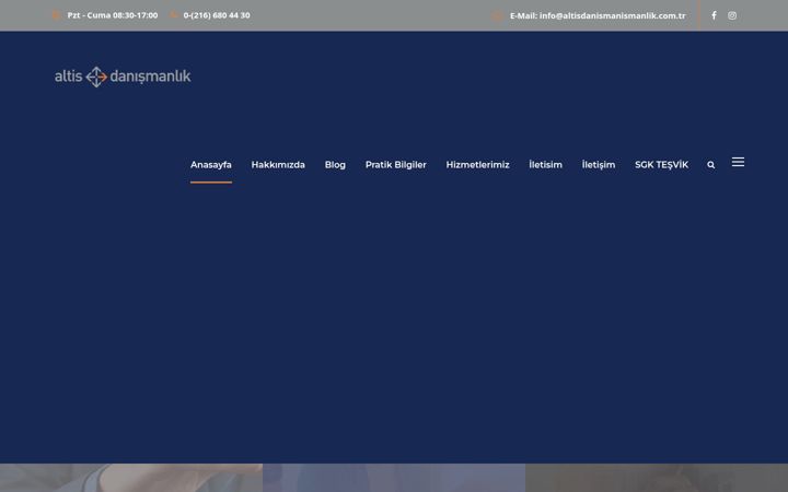 Screenshot of altisdanismanlik.com.tr