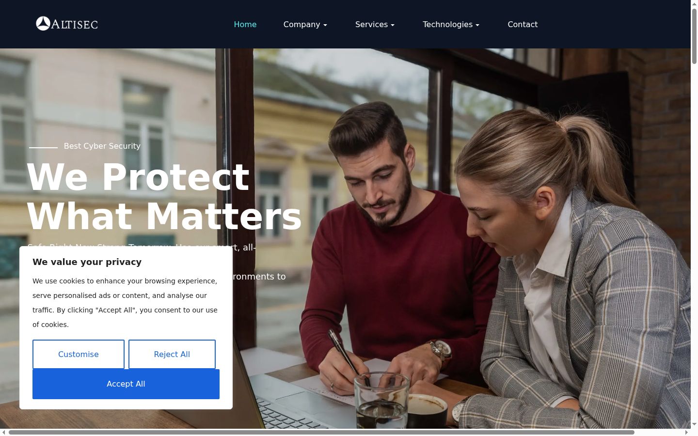 Screenshot of the consent banner shown before any interaction