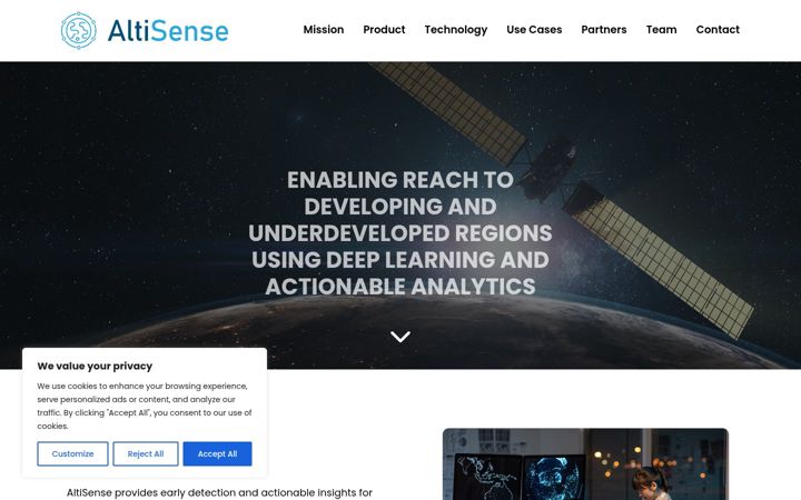 Screenshot of altisense.ai
