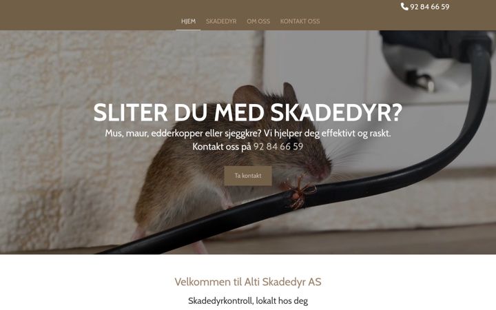 Screenshot of altiskadedyr.no