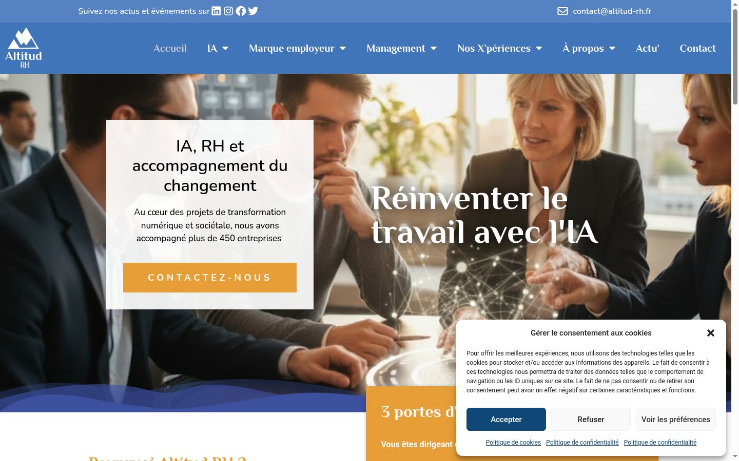 Screenshot tal-banner tal-kunsens muri qabel kwalunkwe interazzjoni