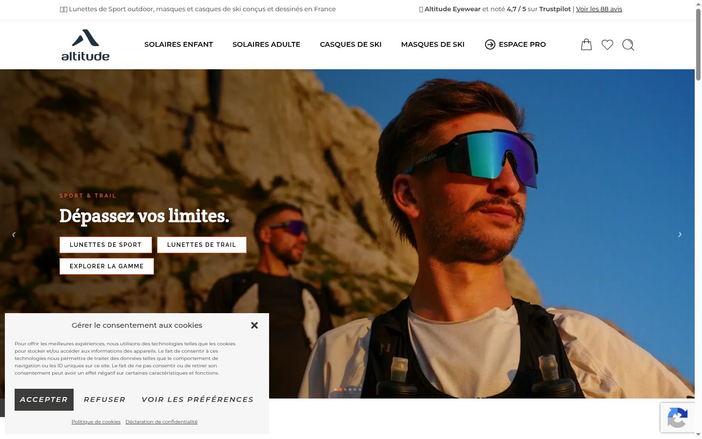 Screenshot tal-banner tal-kunsens muri qabel kwalunkwe interazzjoni