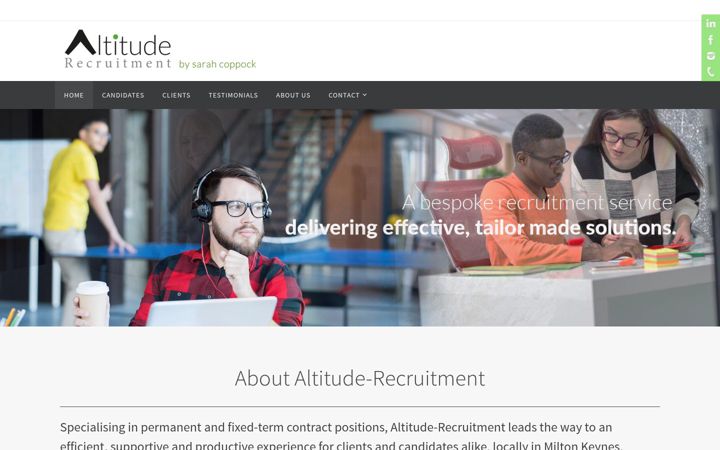 Snímek obrazovky altitude-recruitment.co.uk
