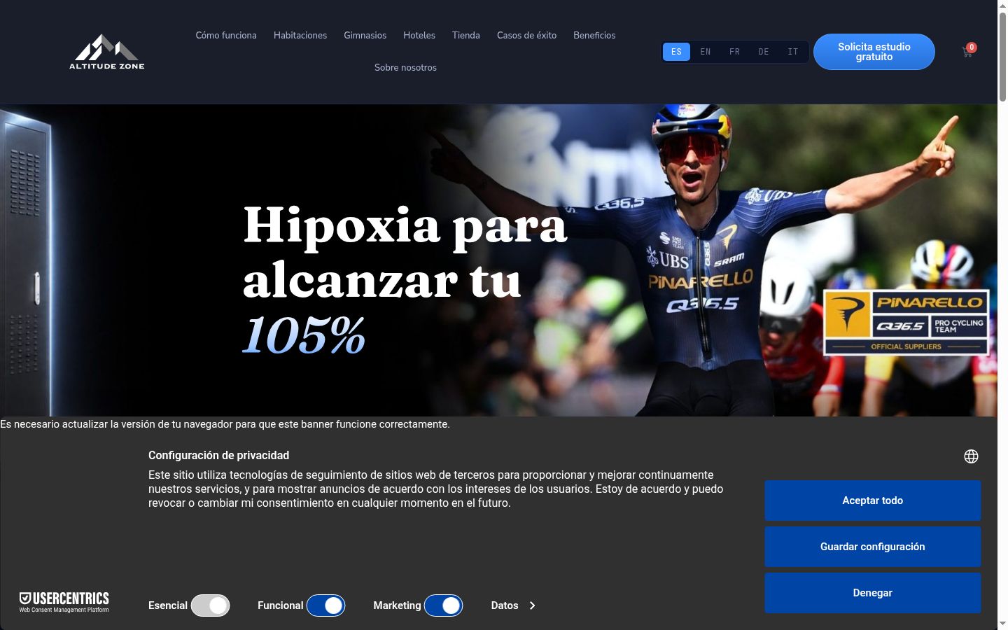 Screenshot tal-banner tal-kunsens muri qabel kwalunkwe interazzjoni