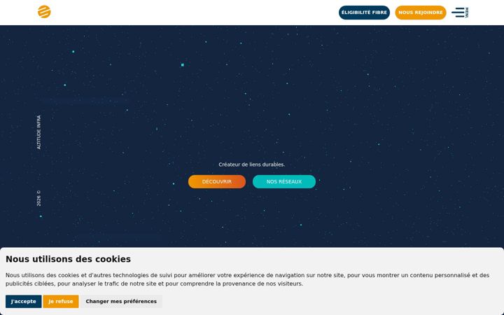 Screenshot of altitudeinfra.fr