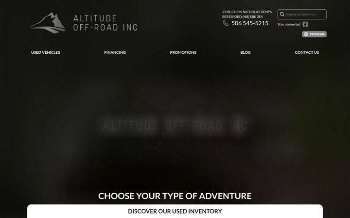 Snímek obrazovky altitudeoff-road.com