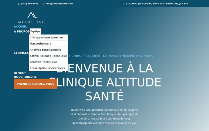 Posnetek zaslona altitudesante.com