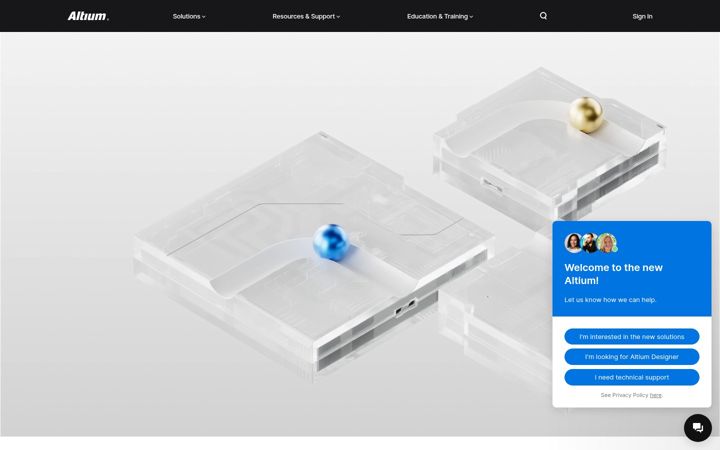 Ekrano kopija altium.com