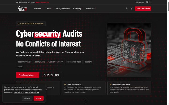 Screenshot di altiusit.com