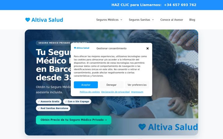 Posnetek zaslona altivasalud.com