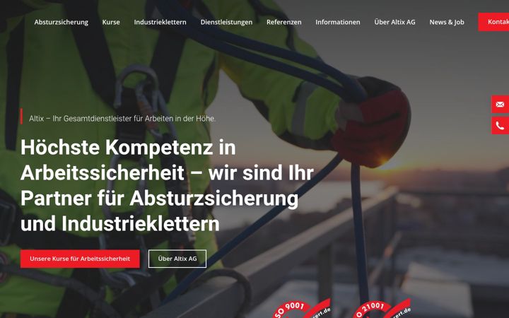 Posnetek zaslona altix.ch