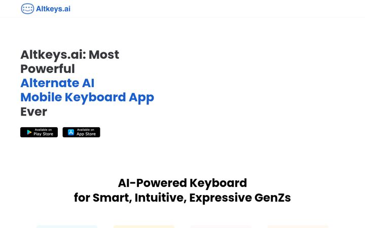 Screenshot of altkeys.ai