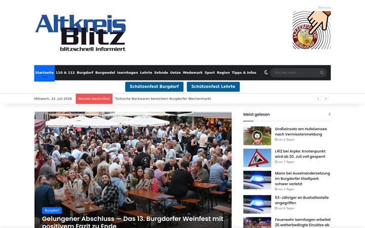 Screenshot of altkreisblitz.de