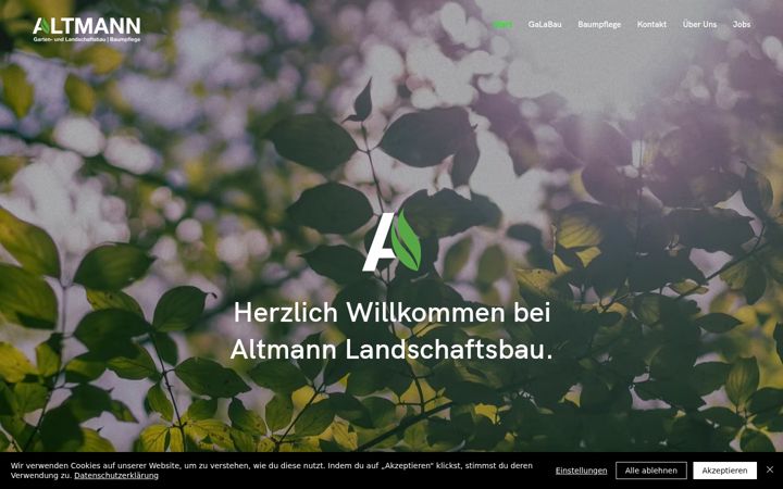 Skjermbilde av altmann-landschaftsbau.de