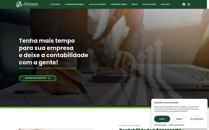 Screenshot of altmanncontabilidade.com.br