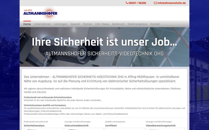 Screenshot of altmannshofer.de